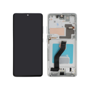 Display Completo argento OLED Galaxy S21 Ultra (G998B) (con frame)