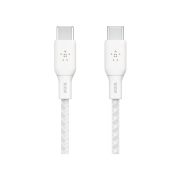 BELKIN Câble USB-C vers USB-C 100W Tréssé 2m (Blanc)