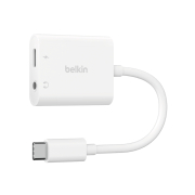 BELKIN Adattatore da USB-C a Jack/USB-C (Bianco)