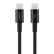 FAIRPLAY Câble 60W USB-C vers USB-C 2m (Noir)