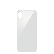 Vetro Scocca Posteriore Argento iPhone XS (Big Hole)